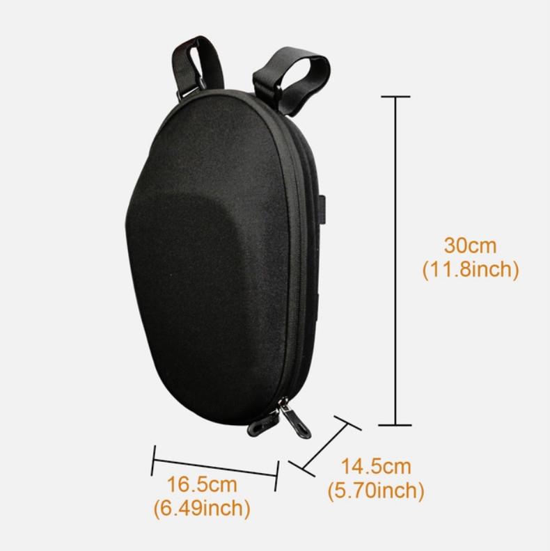 Waterproof Hard Shell Bag for Xiaomi No.9 Electric Scooter - Front Storage for Folding Car - Black