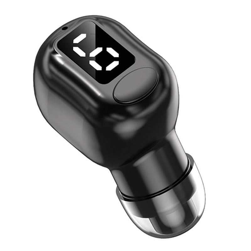Mini Bluetooth Earphones with M5 Digital Display - Black