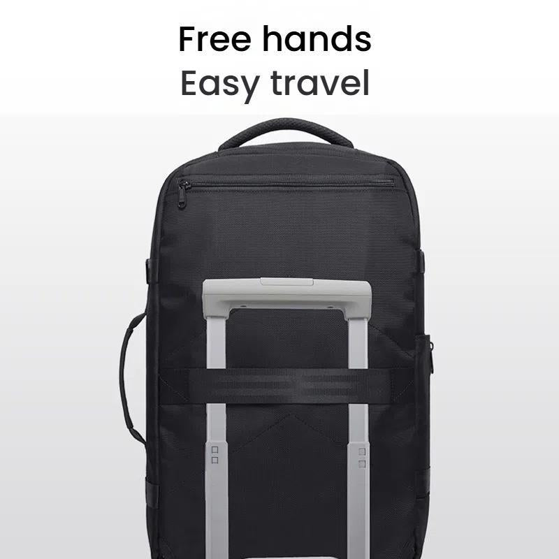 Large Capacity Men Backpack With Shoulder Strap Black