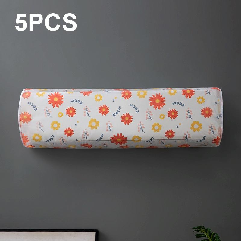 5-pack Hanging Ac Dust Cover - 95x20x31cm - Thickened - Red Flower
