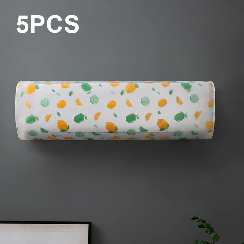 5-pack Hanging Ac Dust Cover - 95x20x31cm - Thickened - Red Flower