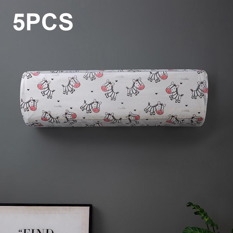 5-pack Hanging Ac Dust Cover - 95x20x31cm - Thickened - Red Flower
