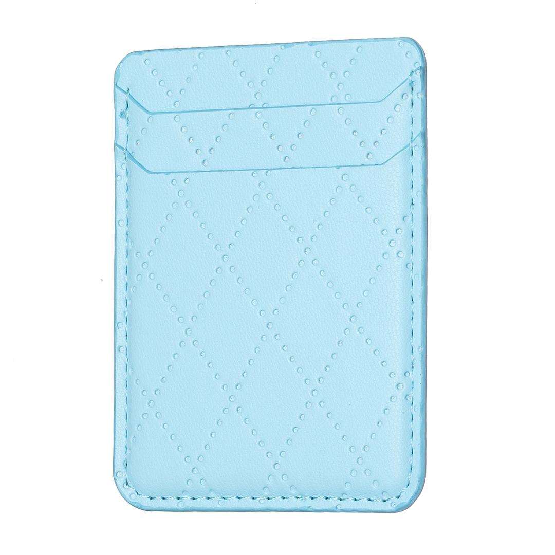 Diamond Lattice Card Bag Sticker For Mobile Phones - Dark Purple
