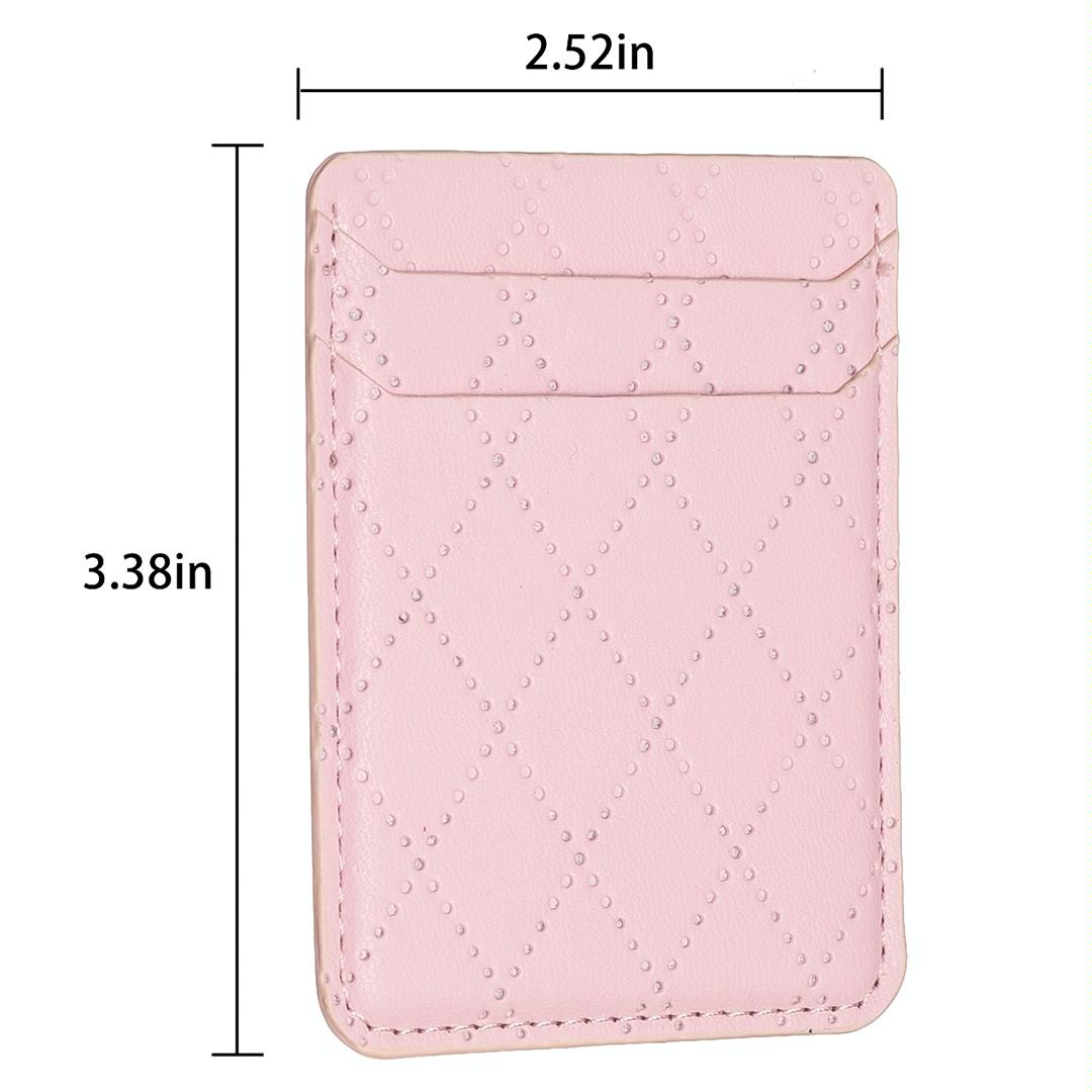 Diamond Lattice Card Bag Sticker For Mobile Phones - Dark Purple