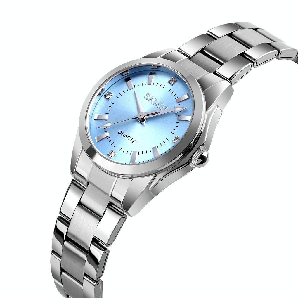 Waterproof Quartz Women Watch with Rhinestone Steel Strap - Delicate and Creative - Gold