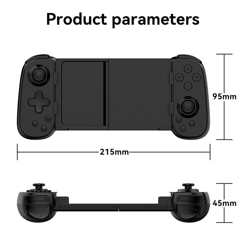 Versatile Retractable Gamepad for Pc / Android / Ios / Win / Mac / Switch - Black