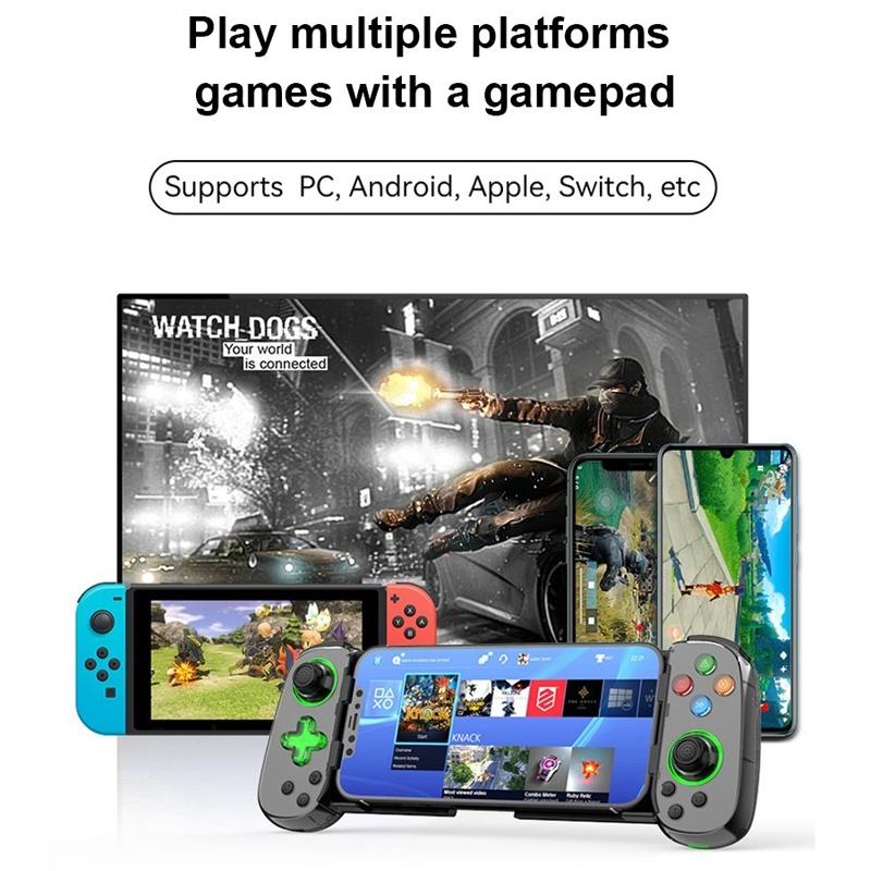 Versatile Retractable Gamepad for Pc / Android / Ios / Win / Mac / Switch - Black