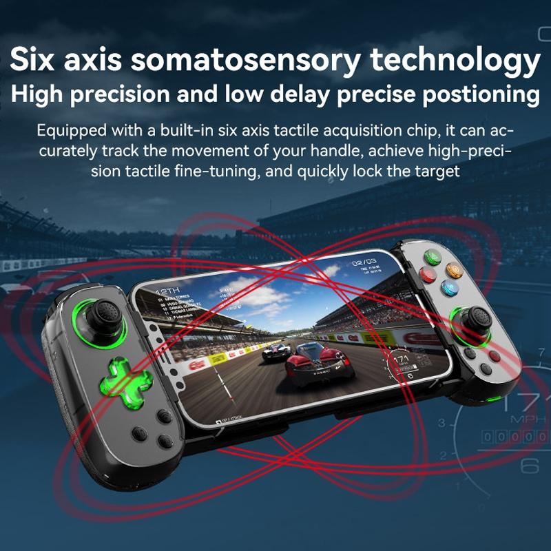 Versatile Retractable Gamepad for Pc / Android / Ios / Win / Mac / Switch - Black