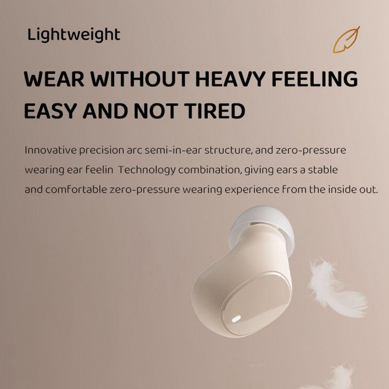 Wireless Earphones with Ai Noise Cancelling Mic and Bluetooth 5.3 - White