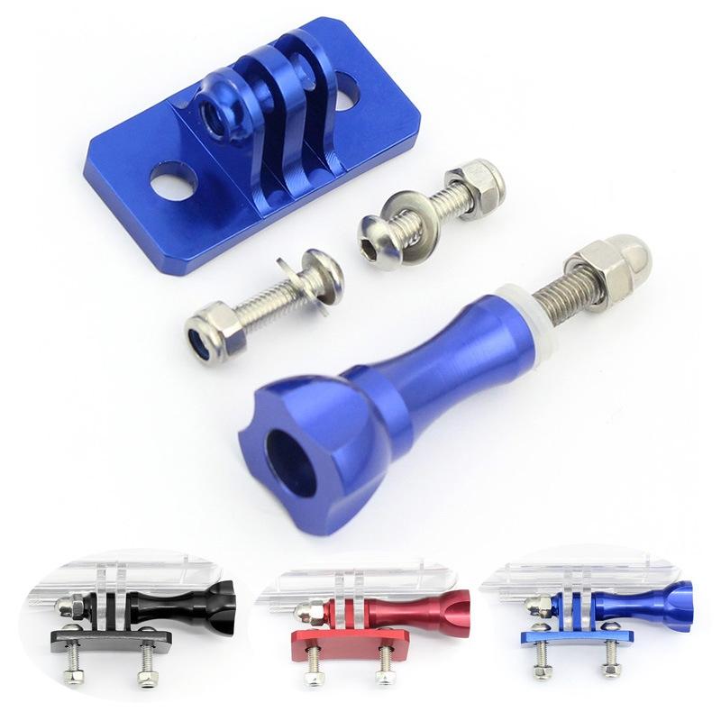 Helmet Mount Adapter for Aluminum Tripod Head for Gopro - Blue