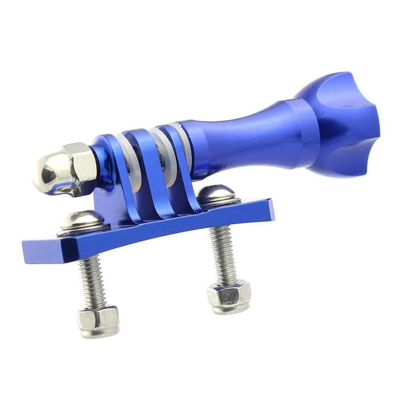 Helmet Mount Adapter for Aluminum Tripod Head for Gopro - Blue