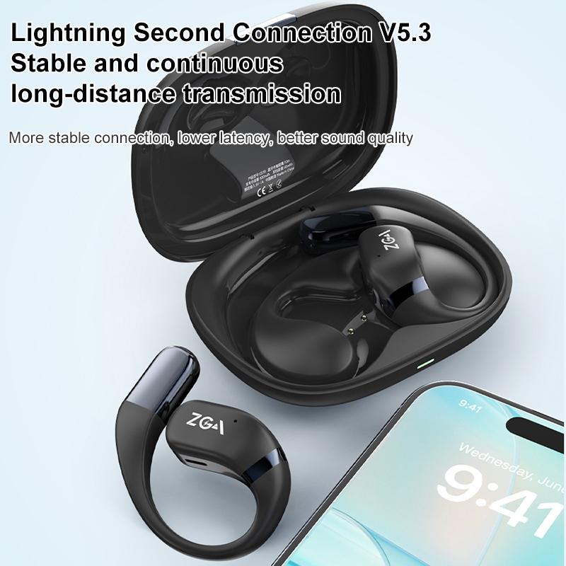 Wireless Bluetooth Earphones - Zga Gs18 Blade Ai - Black