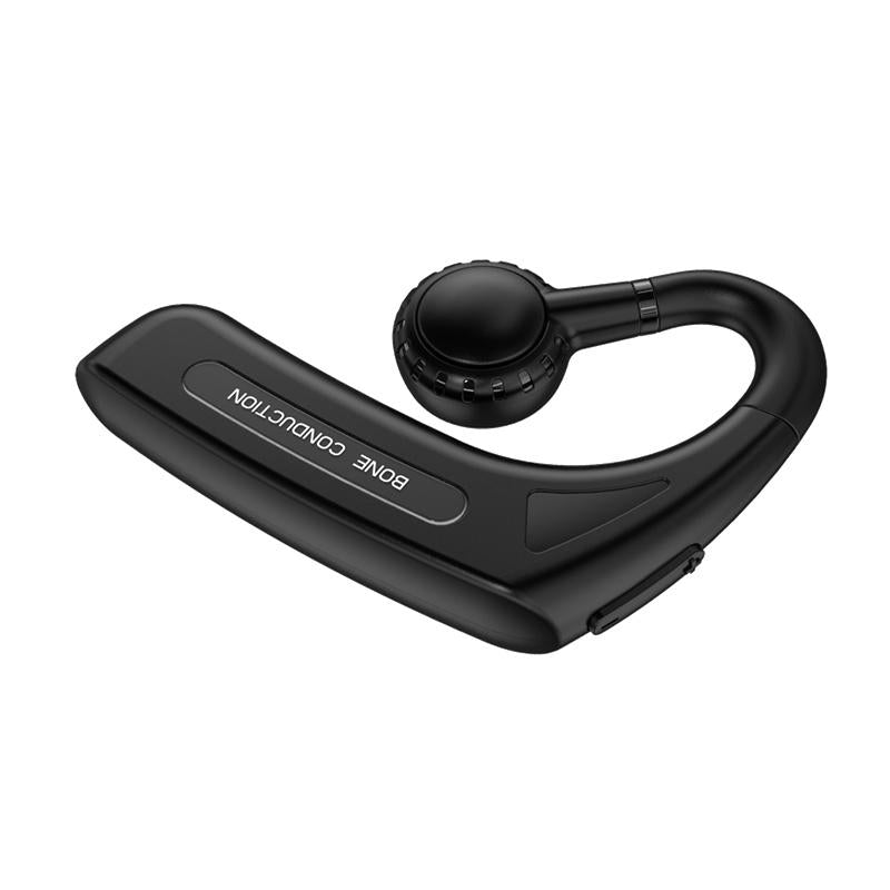 Wireless Bone Conduction Bluetooth Headset - Hanging Ear Design - Black