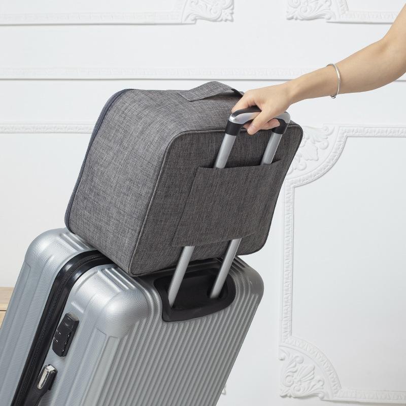 Large Capacity Cationic Trolley Suitcase for Trip Storage - Black