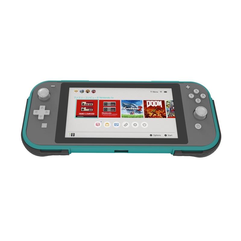 Protective Shell for Switch Lite with Game Card Box and Grip - Black And Green