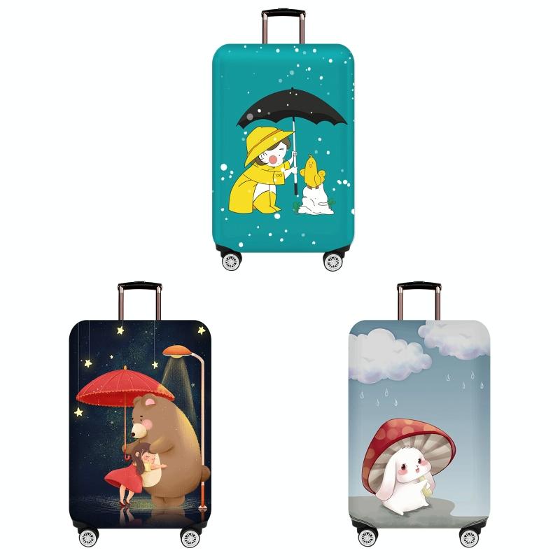 Protective Cover for Durable Luggage - Elastic Dustproof - Small Size - Love Girl