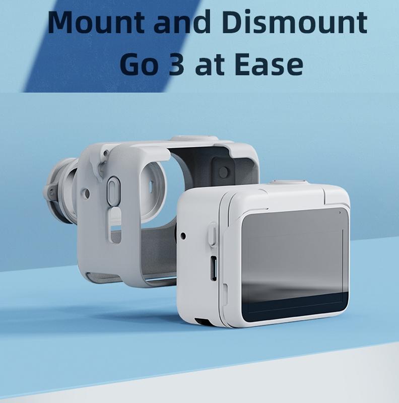 Amagisn Silicone Body Cover for Insta360 Go 3 with Lanyard - Black