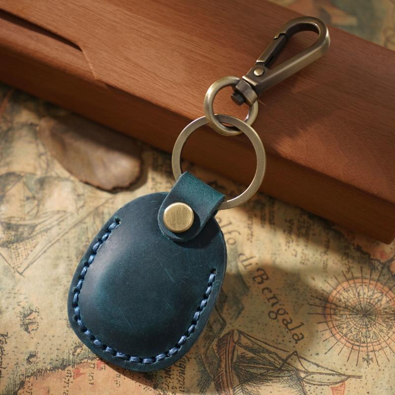 Vintage Leather Proximity Card Holder Access Control - Black