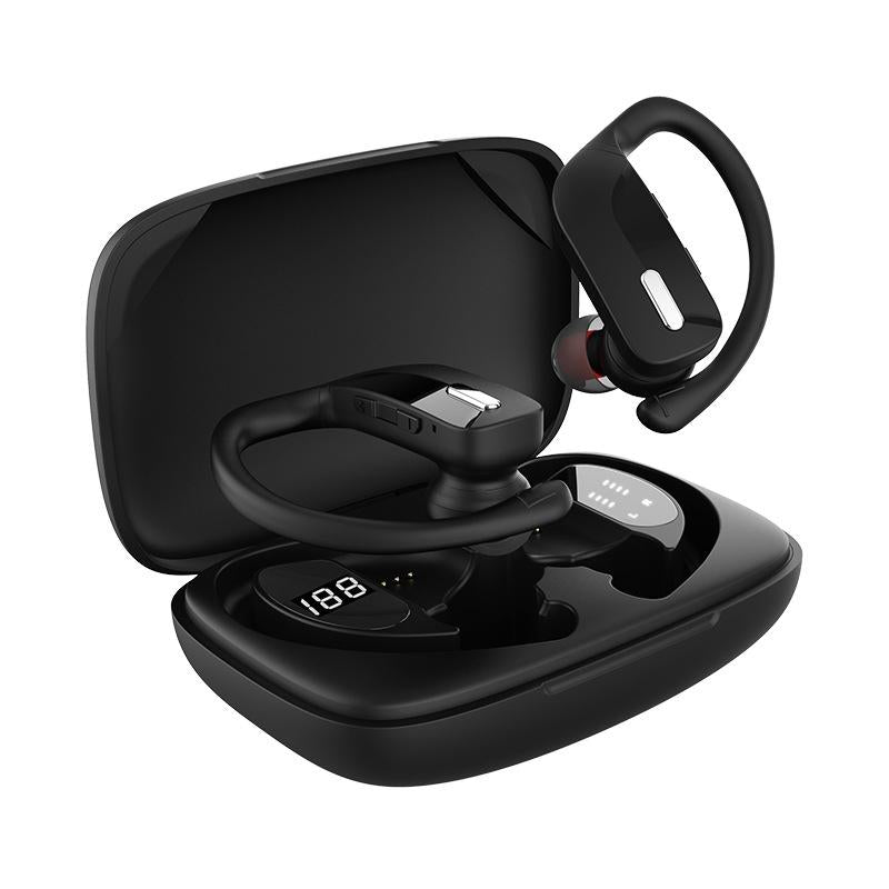 Wireless Noise-cancelling Bluetooth Earbuds with Dual Battery Display - T17 Black