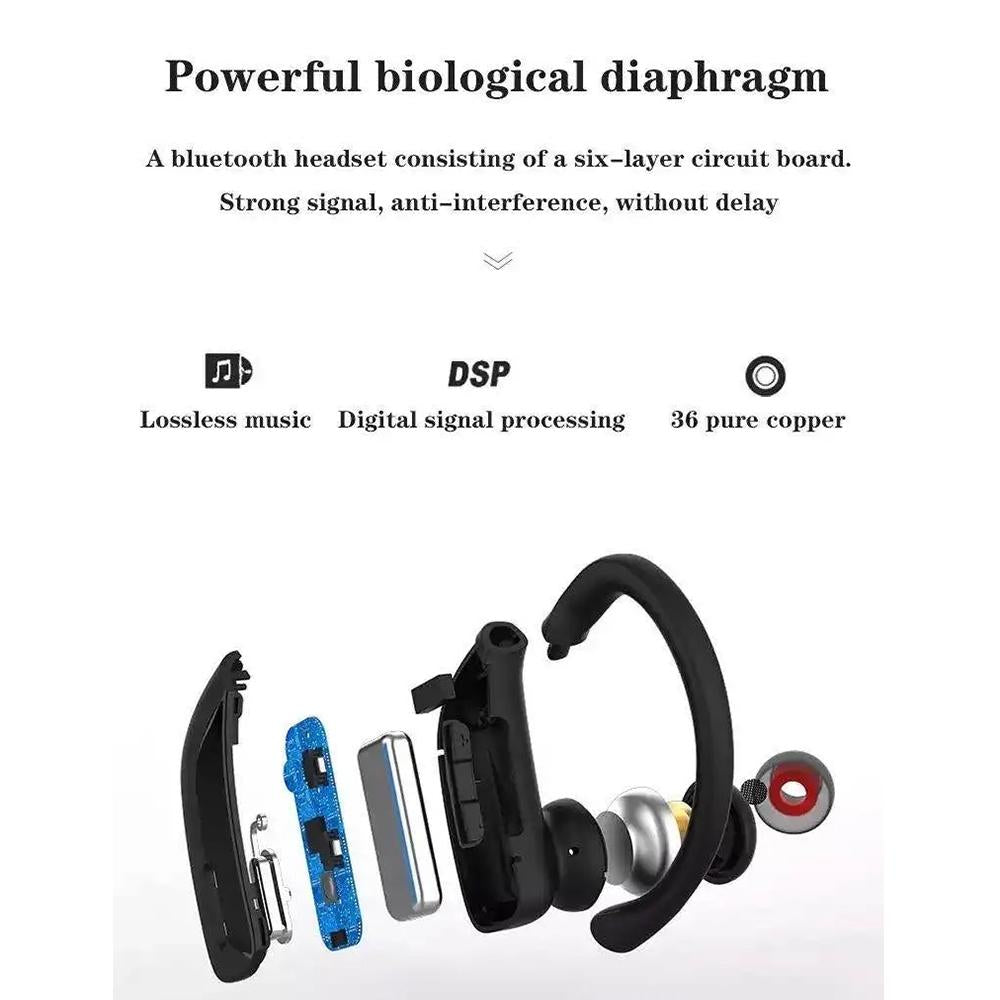 Wireless Noise-cancelling Bluetooth Earbuds with Dual Battery Display - T17 Black