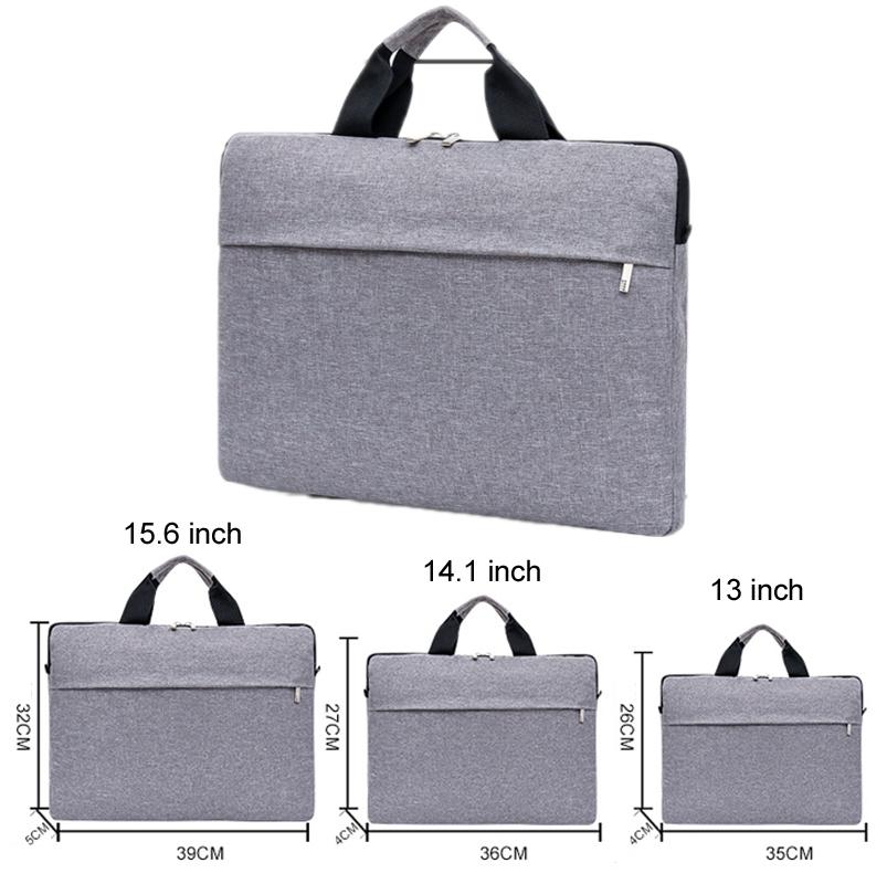 Waterproof Single Shoulder Notebook Bag - 13 Inch Portable & Durable - Black