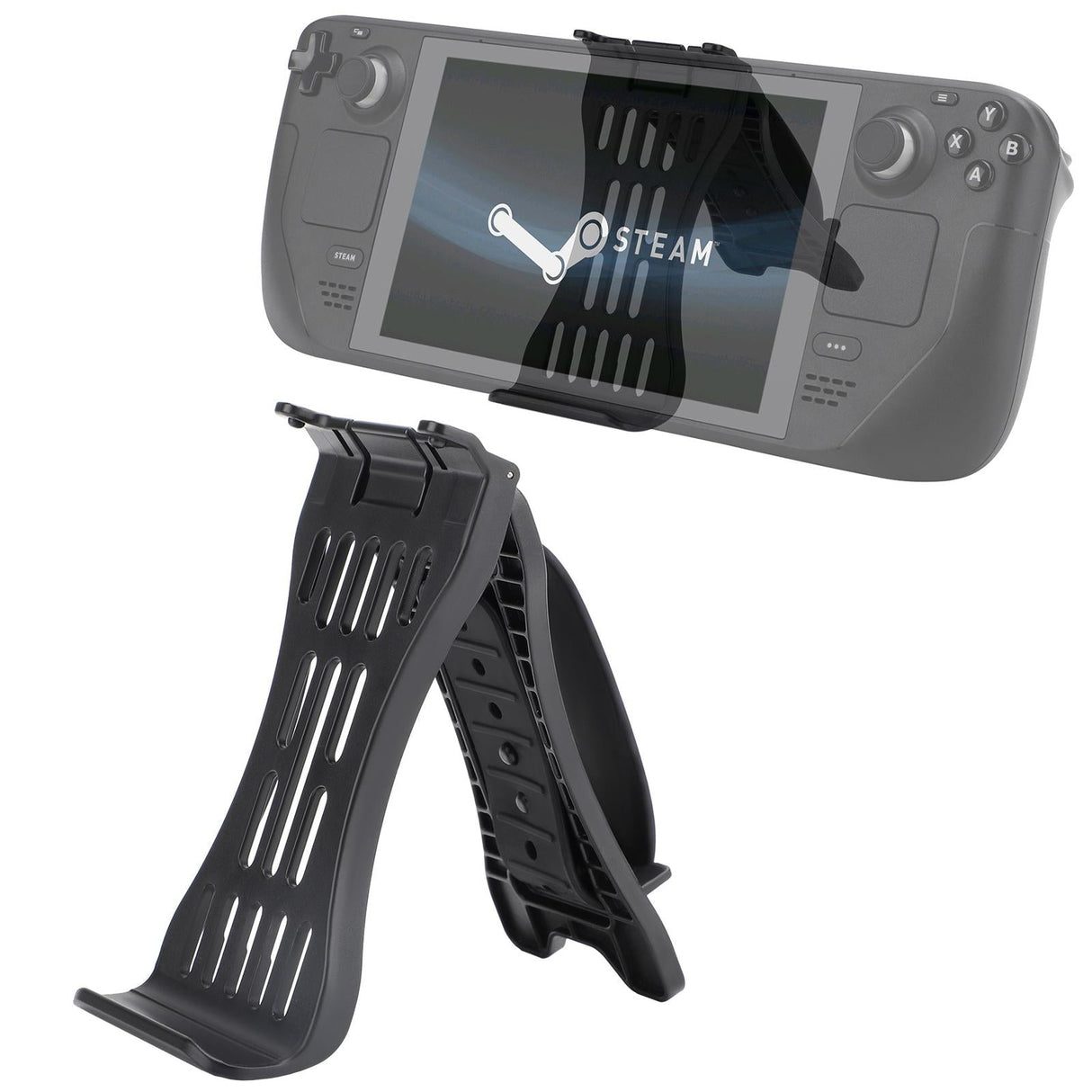 Steam Deck Charging Base for Mobile Power and Desktop Bracket - Black