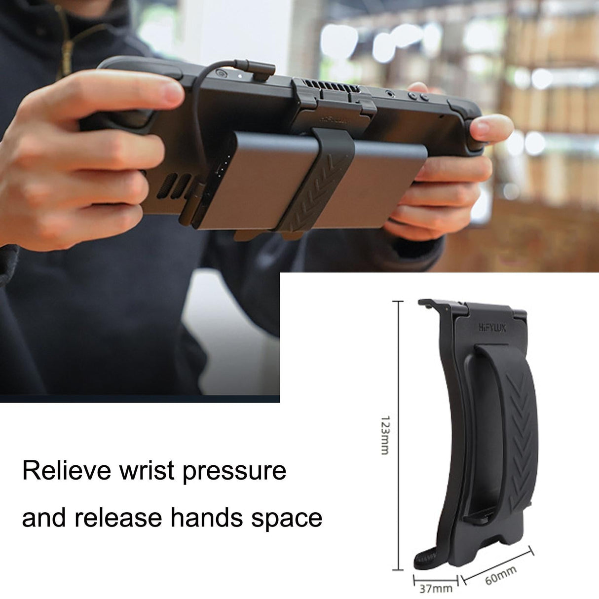 Steam Deck Charging Base for Mobile Power and Desktop Bracket - Black