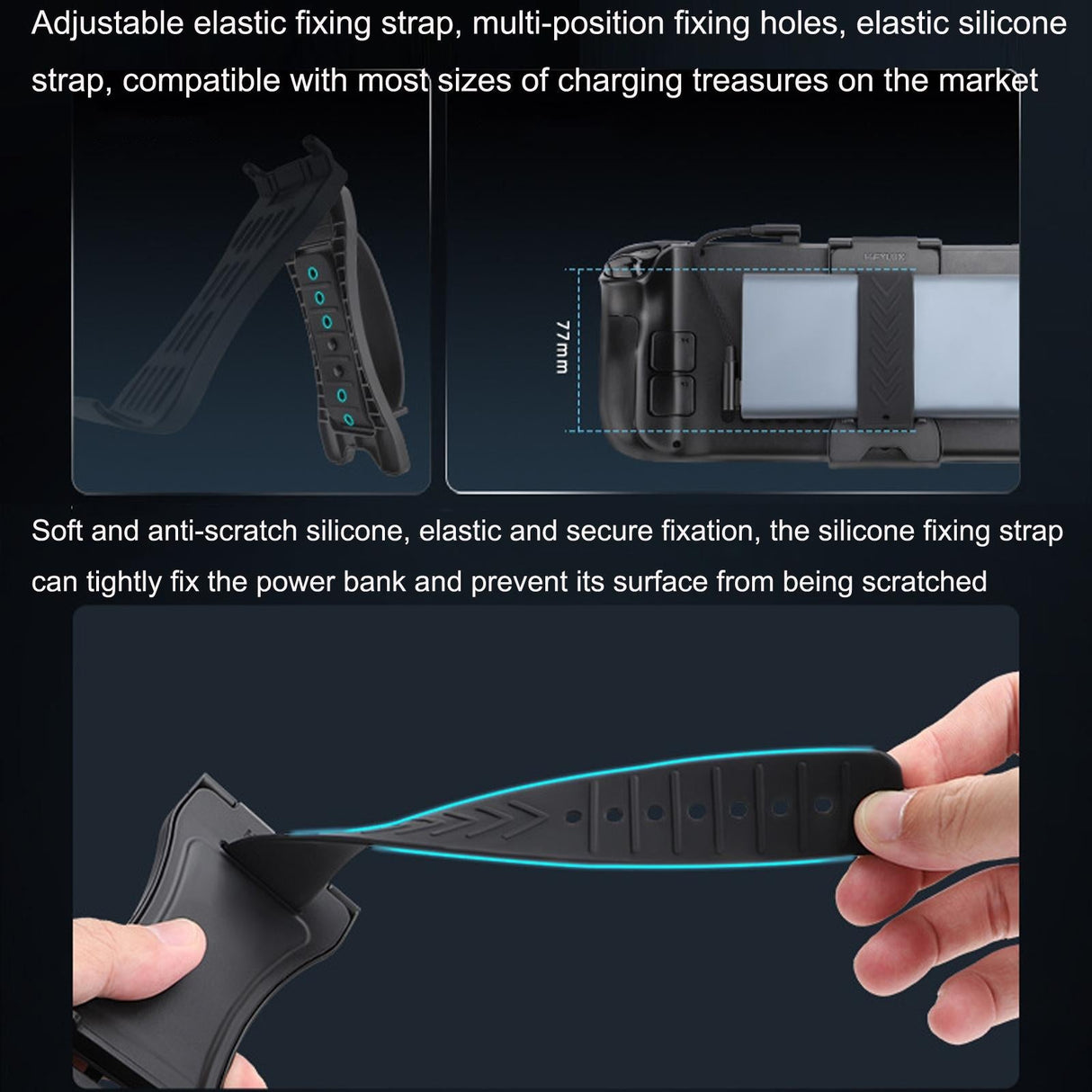 Steam Deck Charging Base for Mobile Power and Desktop Bracket - Black