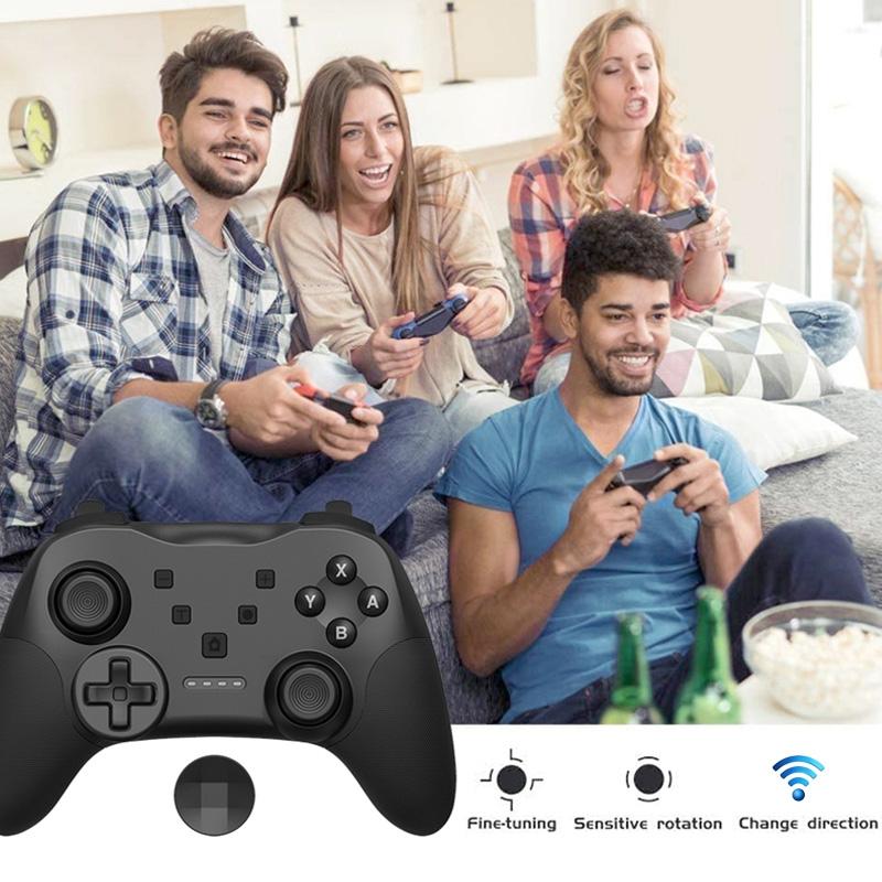 Wireless Bluetooth Game Console Handle for Nintendo Switch with Vibrating Gyroscope - Black