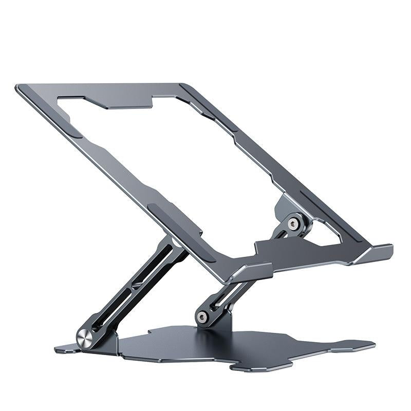 Foldable Laptop Stand - Hollow Design Heat-dissipating Flat Desktop - Deep Space Gray