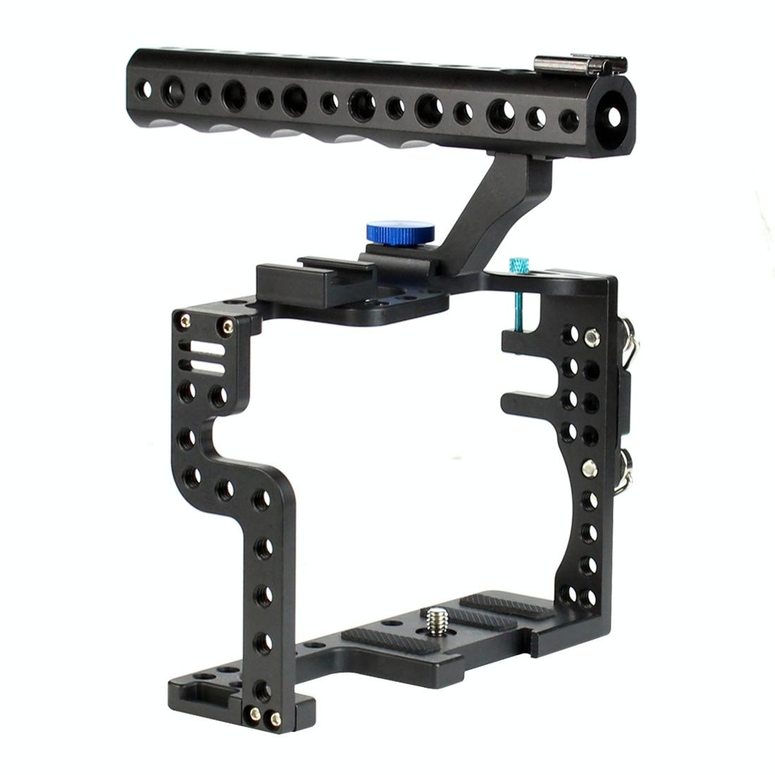 Video Cage Stabilizer With Metal Handle Black for Panasonic Lumix Gh3 / Gh4