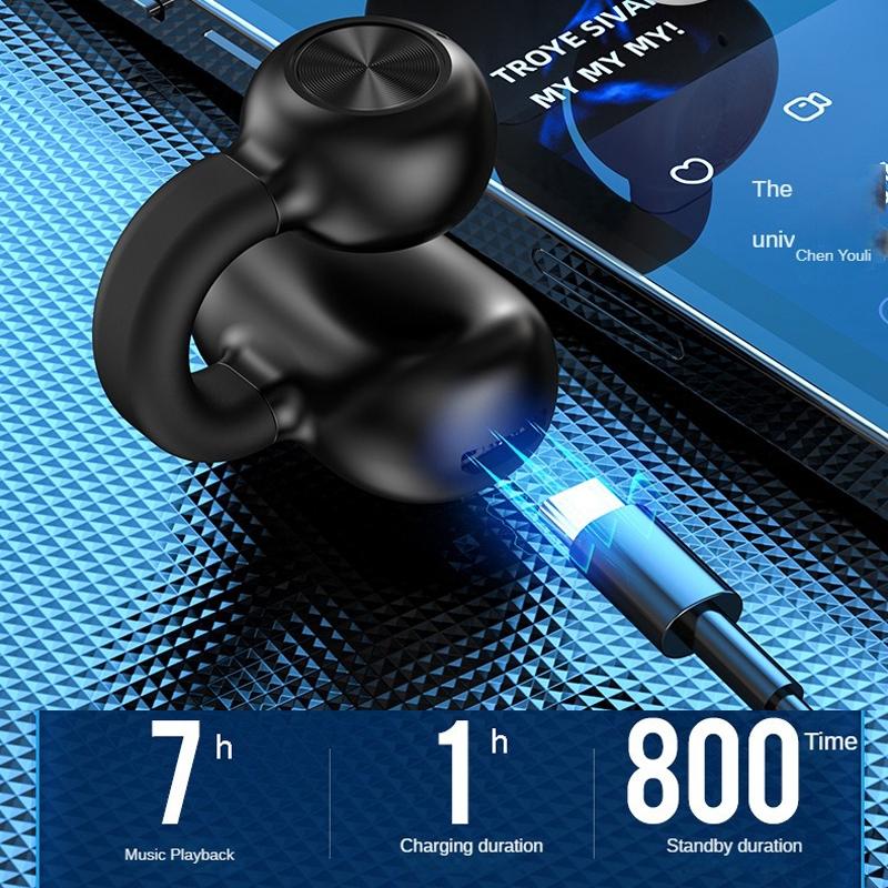 Wireless Single-ear Bluetooth 5.3 Earphone - Z28 - Black Box Packag