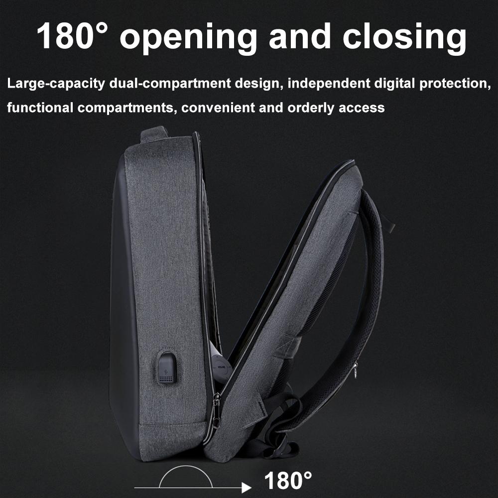 Large Capacity Anti-theft Laptop Backpack with Usb Port - 16 Inch - Black