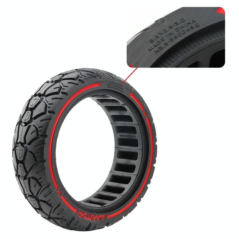 Universal 8.5 Electric Scooter Tire with 56 Card Slot - Off-road Red Line