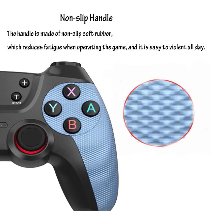 Wireless Bluetooth Game Controller for Switch Pro Pc and Android with Vibration Wake-up - Blue