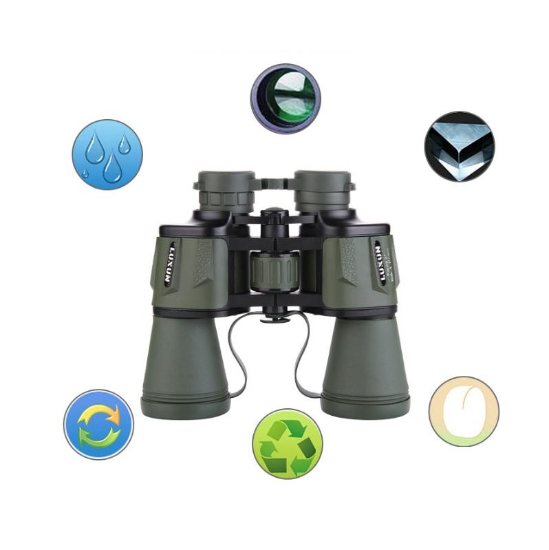 High Power Outdoor Binoculars for Low Light Night Vision - 20x50 - Black