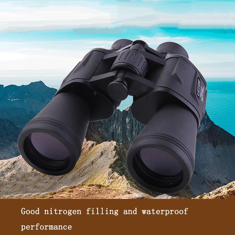 High Power Outdoor Binoculars for Low Light Night Vision - 20x50 - Black