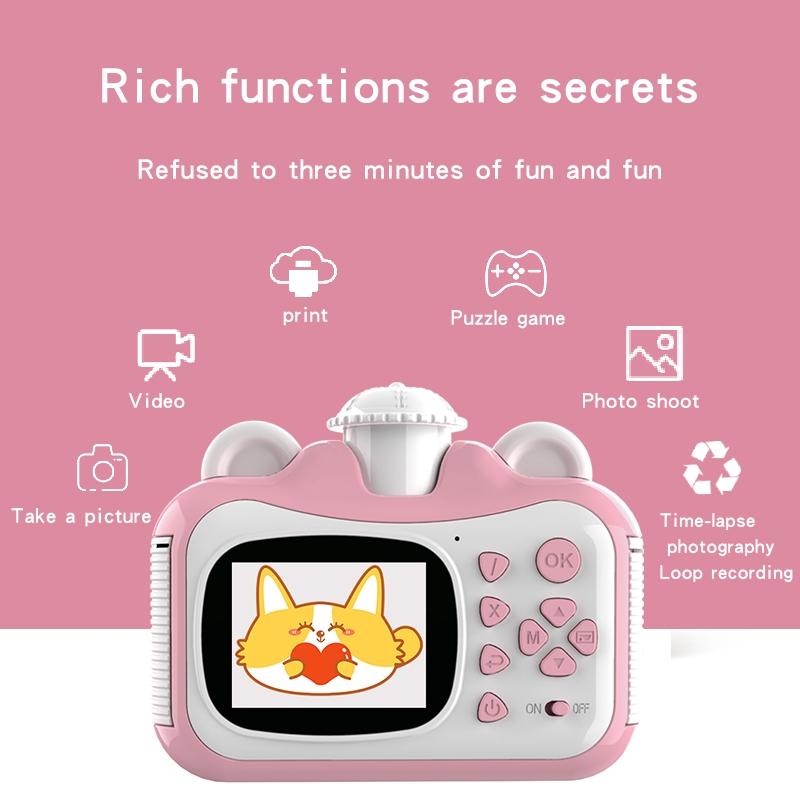 Smart Digital Kids Camera - Photo & Video - no Memory Card - Pink + White