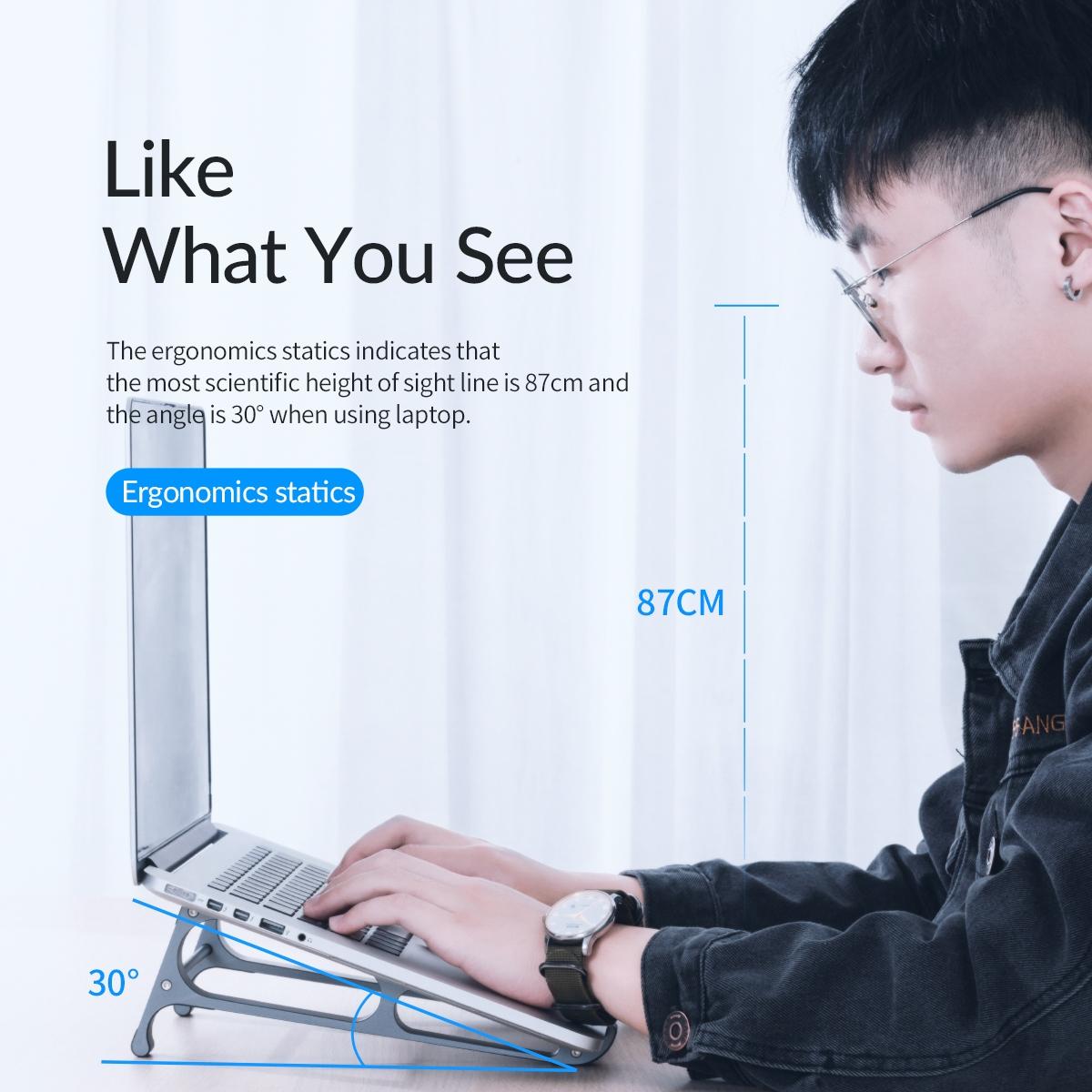 Vertical Laptop Storage Holder - Grey Multi-functional