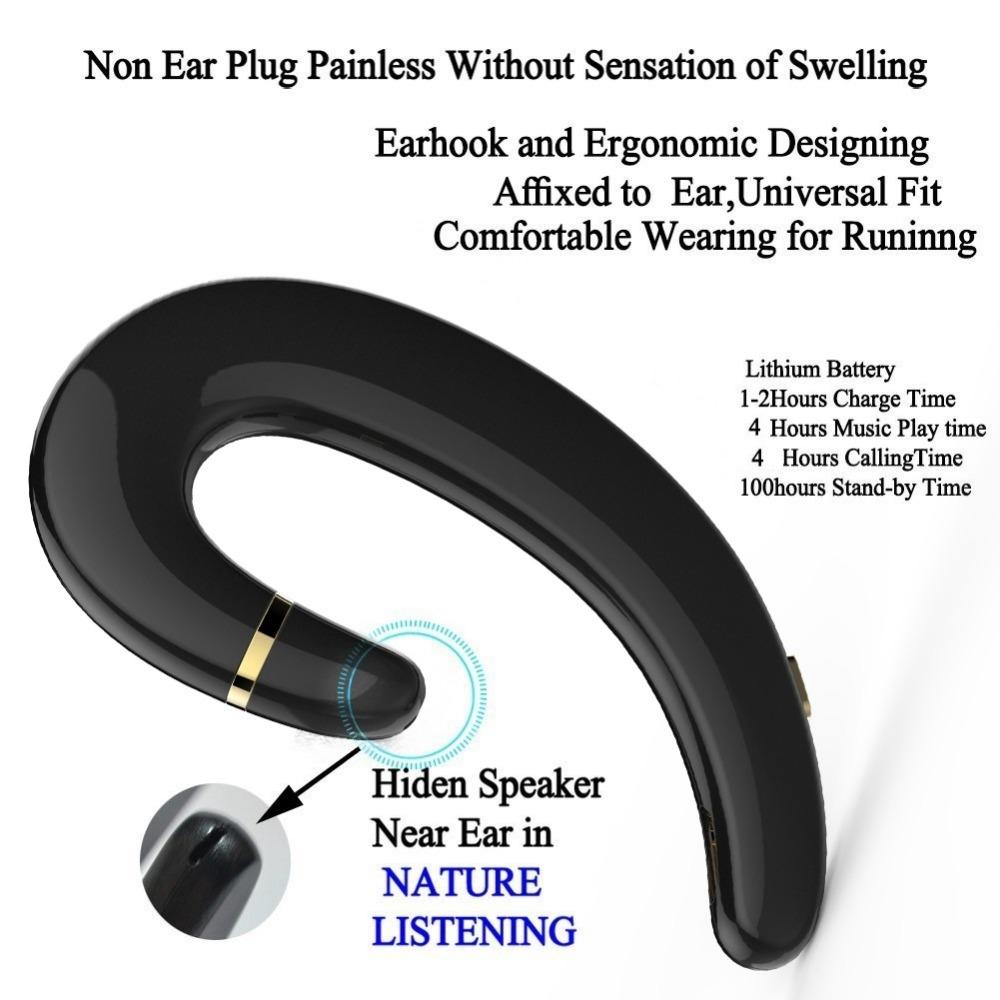 Waterproof Wireless Earphone with Mic for Android / Iphone - Black
