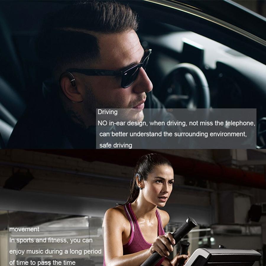 Waterproof Wireless Earphone with Mic for Android / Iphone - Black