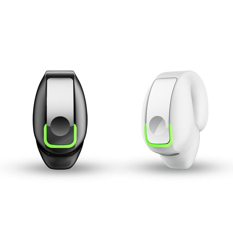 Lightweight Waterproof Bluetooth Earphone with Clip - Single-ear - Black