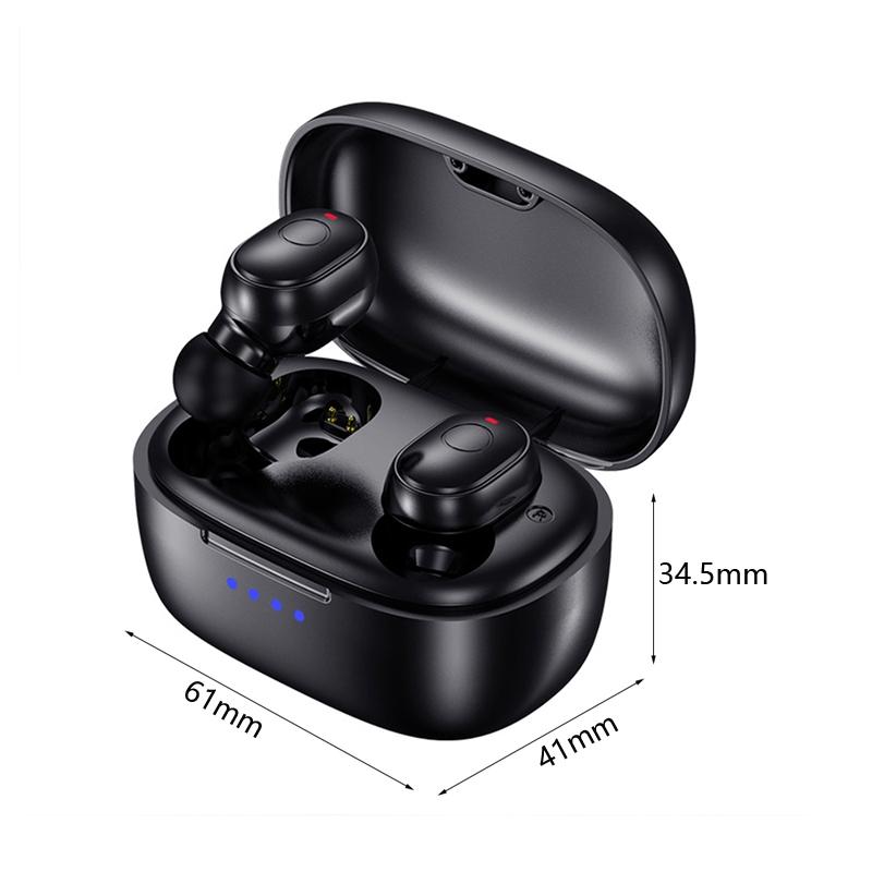 Waterproof Mini Touch-control Bluetooth Earphones with Noise Cancelling - Black