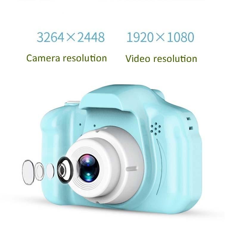 Portable 8.0mp Hd Children's Digital Camera with 2.0 Screen - Blue