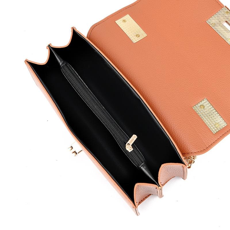 Small Square Flap Lock Crossbody Bag For Women - White