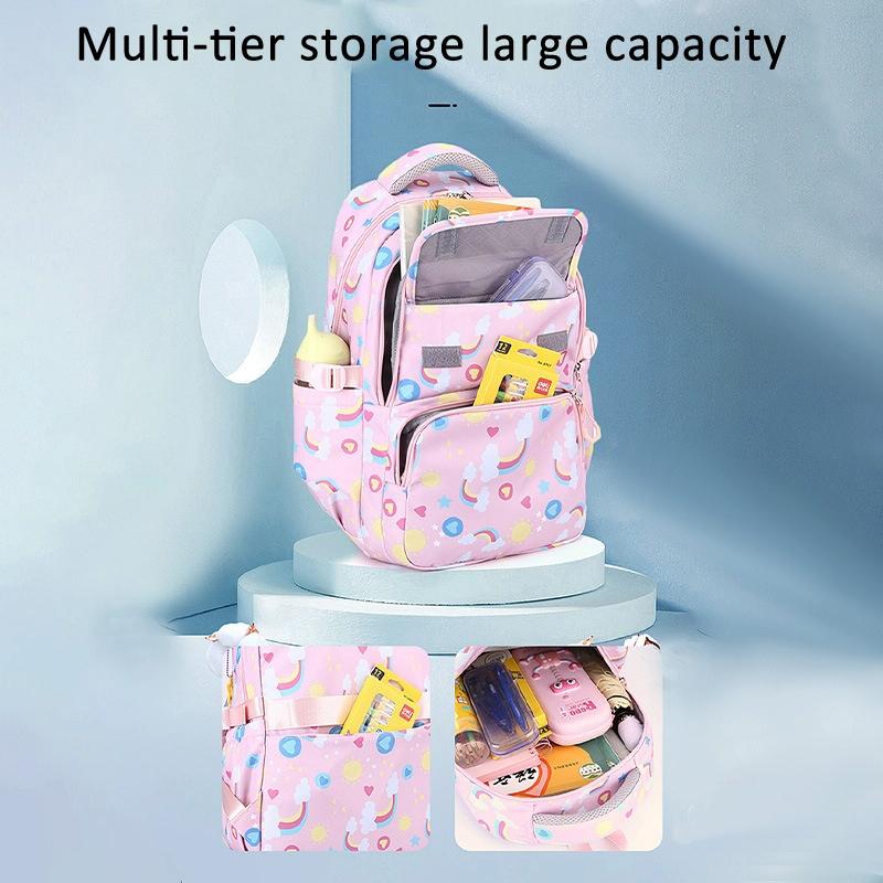 Kids Backpack Set with Lunch Bag & Pencil Case - 3 in 1 - Pink