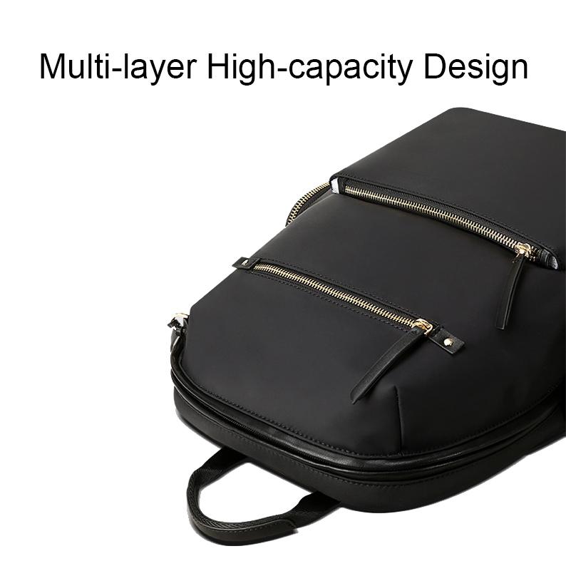 Black Anti-theft Laptop Backpack with Wear-resistant Design