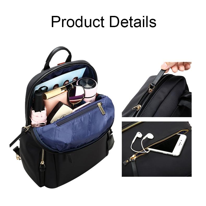 Black Anti-theft Laptop Backpack with Wear-resistant Design