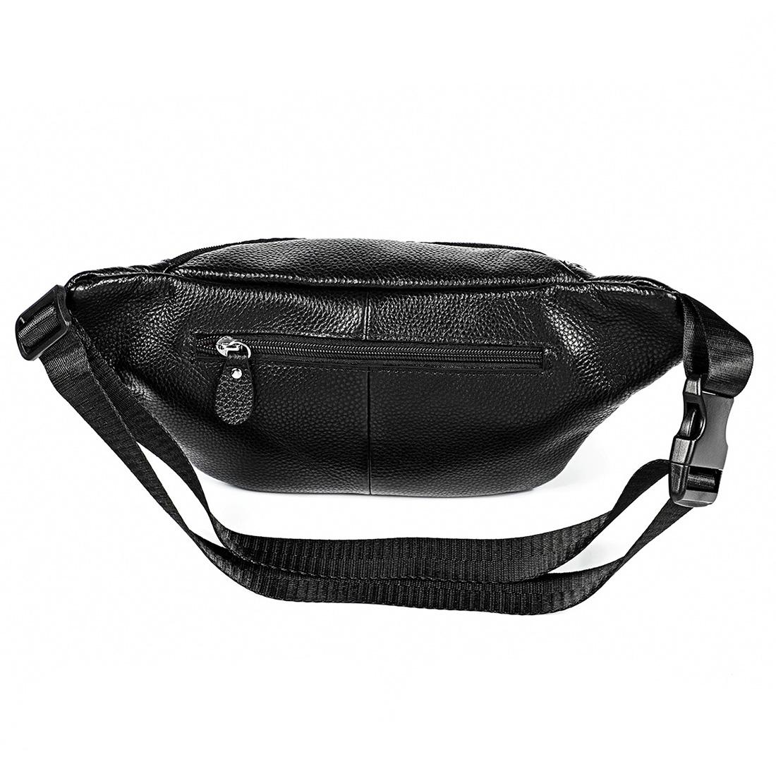 Outdoor Leather Shoulder Bag For Sports & Phone - Coffee