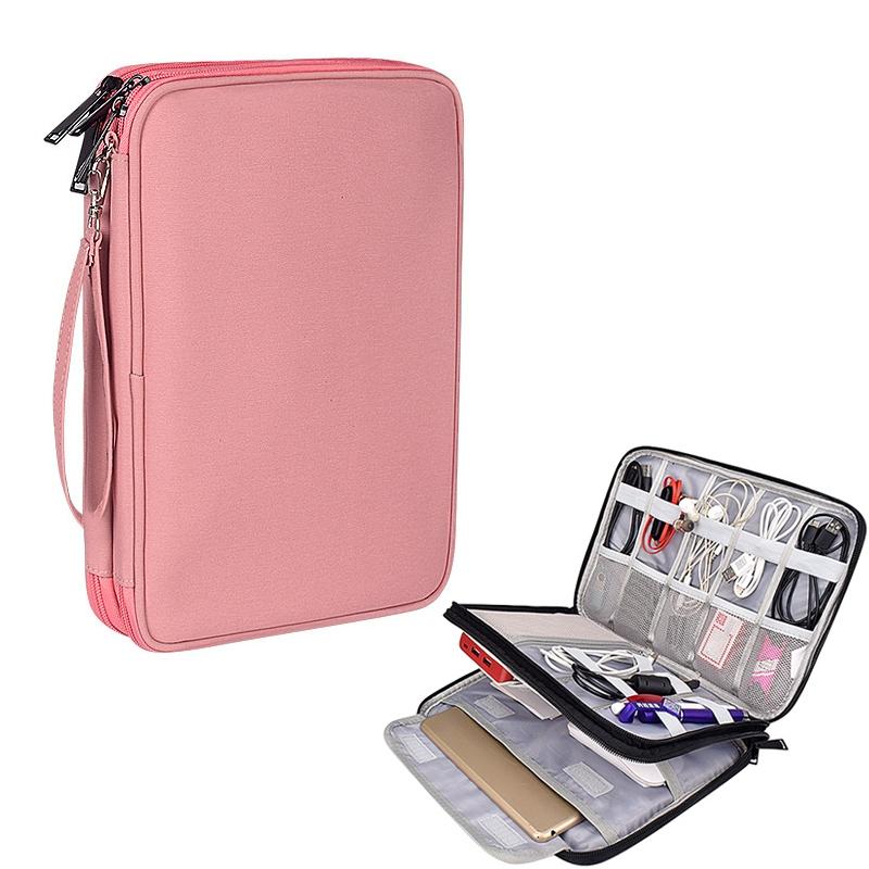 Waterproof Multi-function Storage Bag for Digital Accessories Earphones and Data Cables - Black